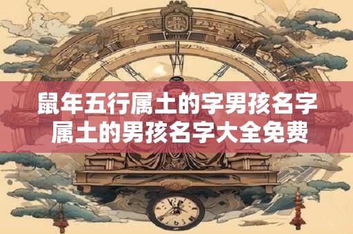 鼠年五行属土的字男孩名字 属土的男孩名字大全免费