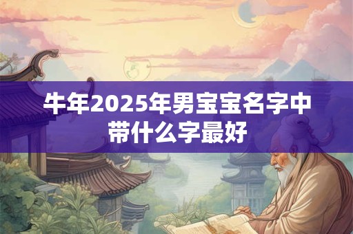 牛年2025年男宝宝名字中带什么字最好