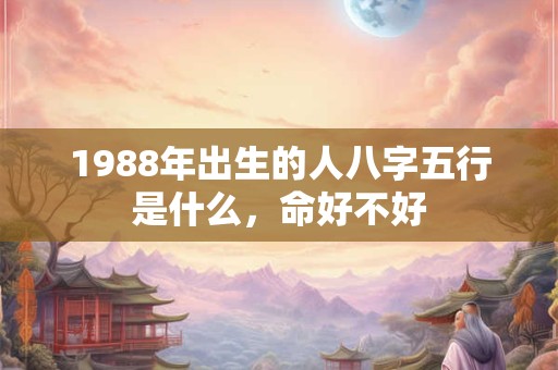 1988年出生的人八字五行是什么，命好不好
