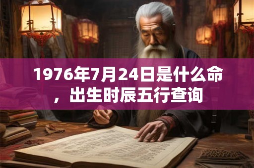 1976年7月24日是什么命，出生时辰五行查询