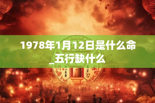 1978年1月12日是什么命_五行缺什么