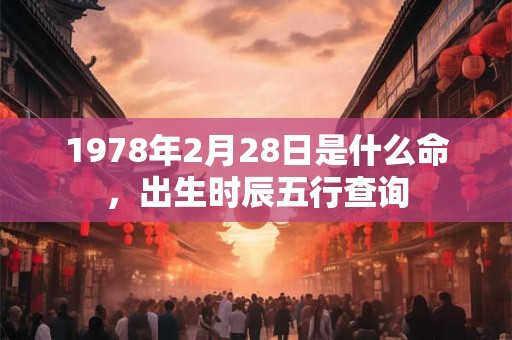 1978年2月28日是什么命，出生时辰五行查询