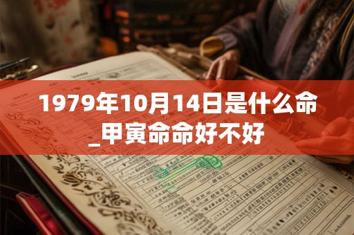 1979年10月14日是什么命_甲寅命命好不好