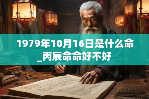 1979年10月16日是什么命_丙辰命命好不好