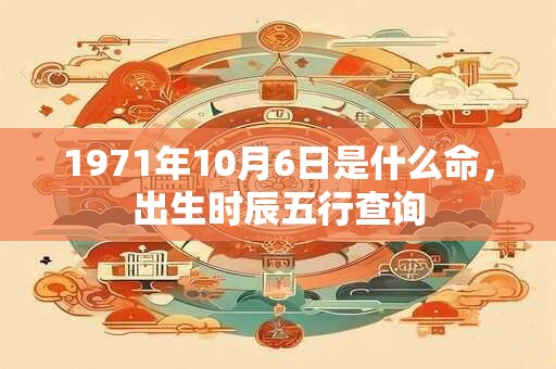 1971年10月6日是什么命，出生时辰五行查询