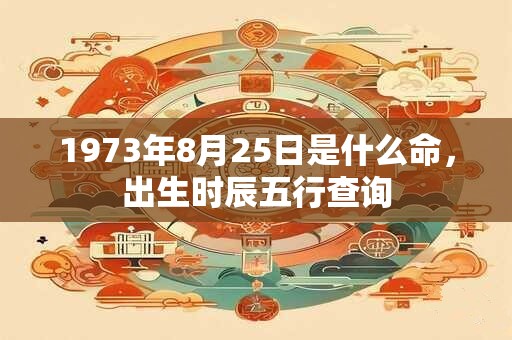 1973年8月25日是什么命，出生时辰五行查询