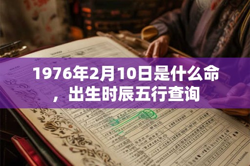 1976年2月10日是什么命，出生时辰五行查询