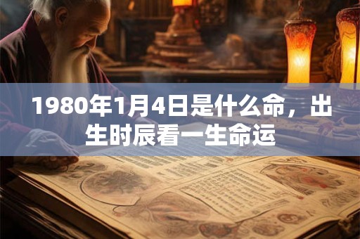 1980年1月4日是什么命，出生时辰看一生命运