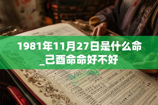 详细阅读:1981年11月27日是什么命_己酉命命好不好 1981年11月27日是什么命_己酉命命好不好