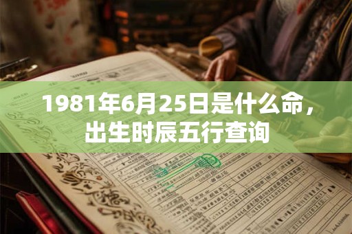 1981年6月25日是什么命，出生时辰五行查询