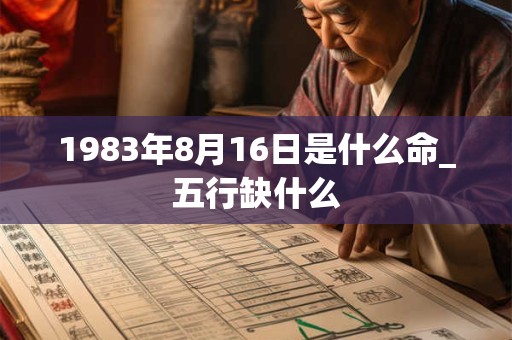 1983年8月16日是什么命_五行缺什么