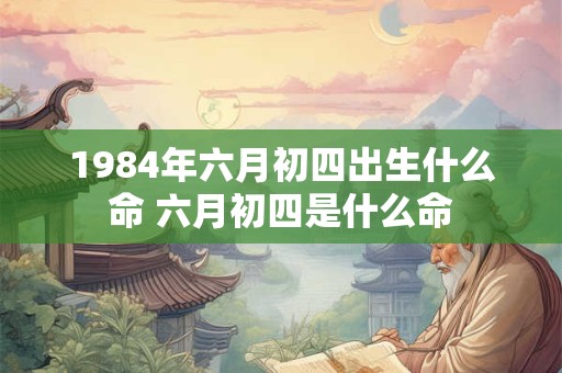 1984年六月初四出生什么命 六月初四是什么命