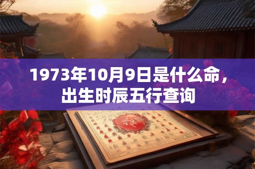 1973年10月9日是什么命，出生时辰五行查询