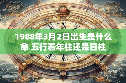 1988年3月2日出生是什么命 五行看年柱还是日柱