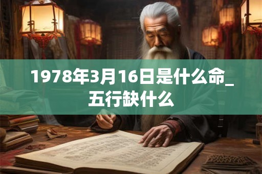 1978年3月16日是什么命_五行缺什么