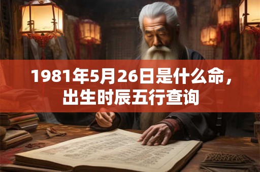 1981年5月26日是什么命，出生时辰五行查询