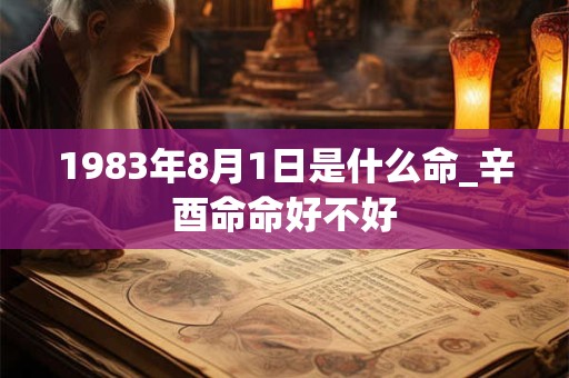 1983年8月1日是什么命_辛酉命命好不好