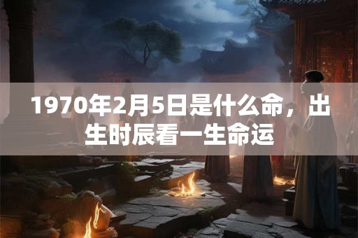 1970年2月5日是什么命，出生时辰看一生命运
