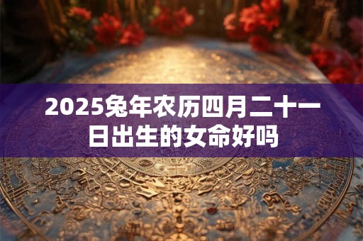 2025兔年农历四月二十一日出生的女命好吗