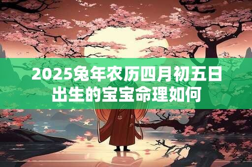 2025兔年农历四月初五日出生的宝宝命理如何