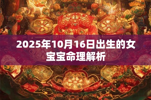 2025年10月16日出生的女宝宝命理解析