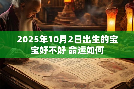 2025年10月2日出生的宝宝好不好 命运如何