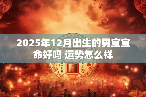 2025年12月出生的男宝宝命好吗 运势怎么样