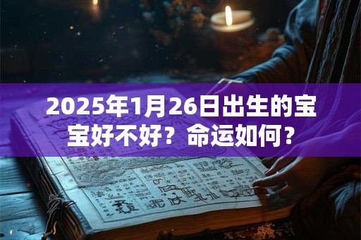 2025年1月26日出生的宝宝好不好？命运如何？