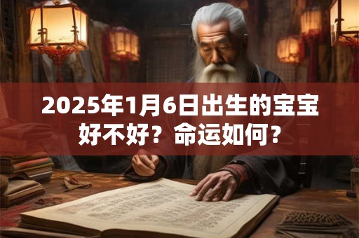 2025年1月6日出生的宝宝好不好？命运如何？