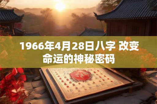 1966年4月28日八字 改变命运的神秘密码