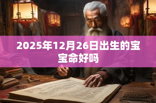 2025年12月26日出生的宝宝命好吗