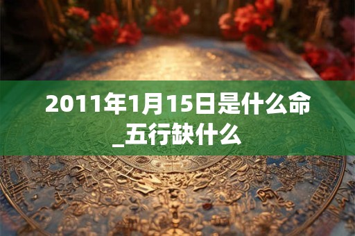 2011年1月15日是什么命_五行缺什么
