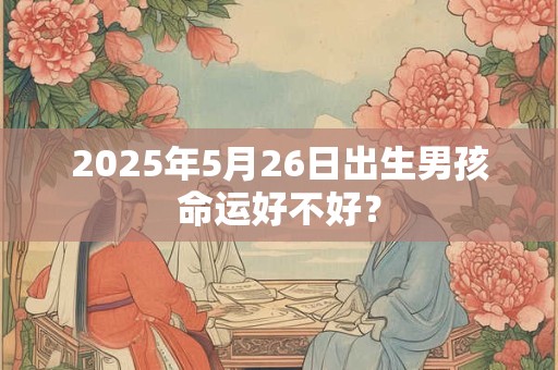 2025年5月26日出生男孩命运好不好？