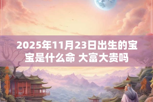 2025年11月23日出生的宝宝是什么命 大富大贵吗
