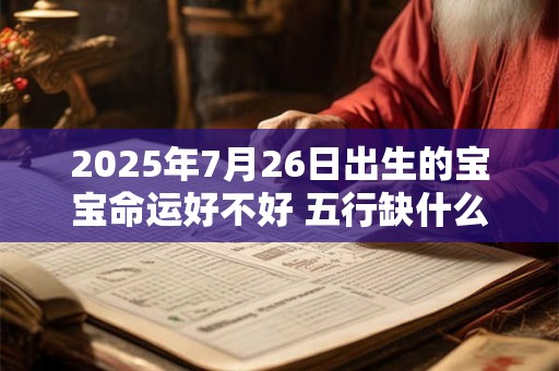2025年7月26日出生的宝宝命运好不好 五行缺什么