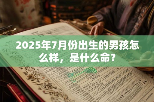 2025年7月份出生的男孩怎么样，是什么命？