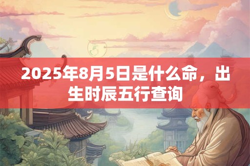 2025年8月5日是什么命，出生时辰五行查询