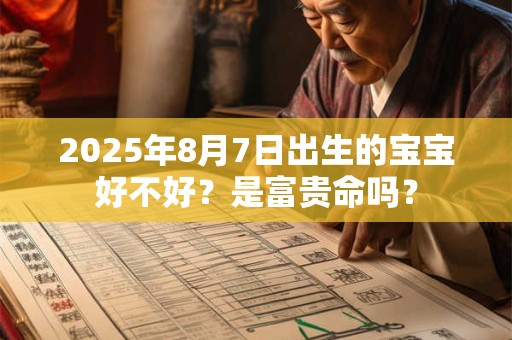 2025年8月7日出生的宝宝好不好？是富贵命吗？