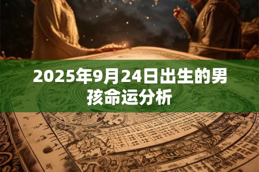 2025年9月24日出生的男孩命运分析