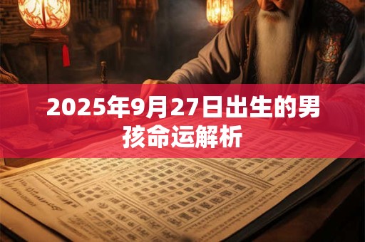 2025年9月27日出生的男孩命运解析