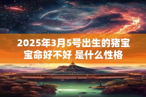 2025年3月5号出生的猪宝宝命好不好 是什么性格