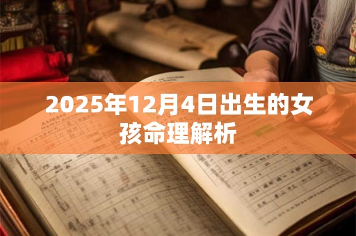 2025年12月4日出生的女孩命理解析