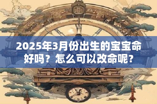 2025年3月份出生的宝宝命好吗？怎么可以改命呢？