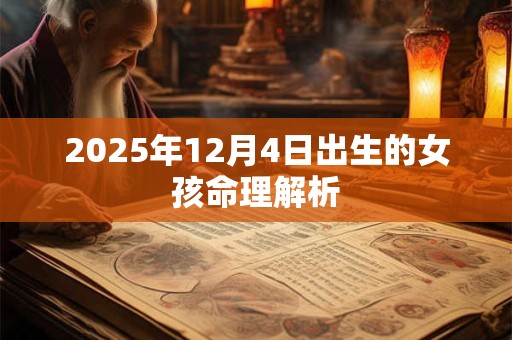 2025年12月4日出生的女孩命理解析