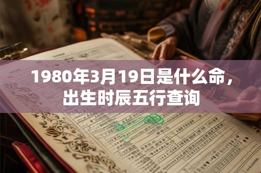1980年3月19日是什么命，出生时辰五行查询
