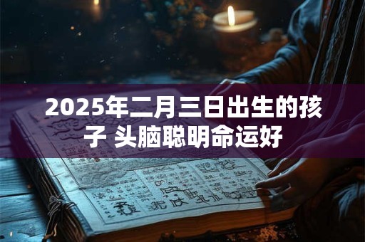 2025年二月三日出生的孩子 头脑聪明命运好