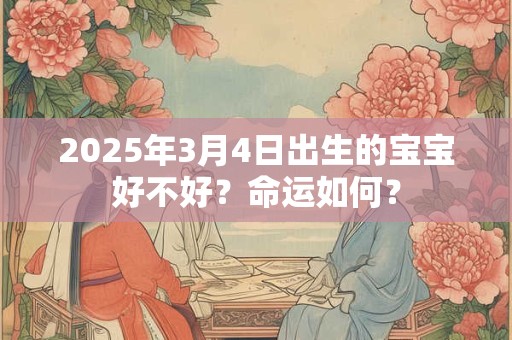 2025年3月4日出生的宝宝好不好？命运如何？