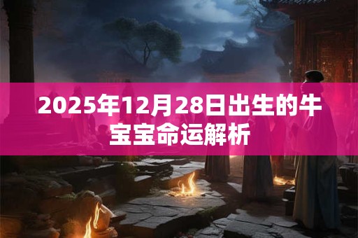 2025年12月28日出生的牛宝宝命运解析