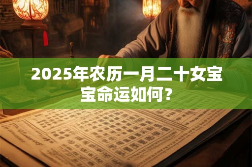 2025年农历一月二十女宝宝命运如何？