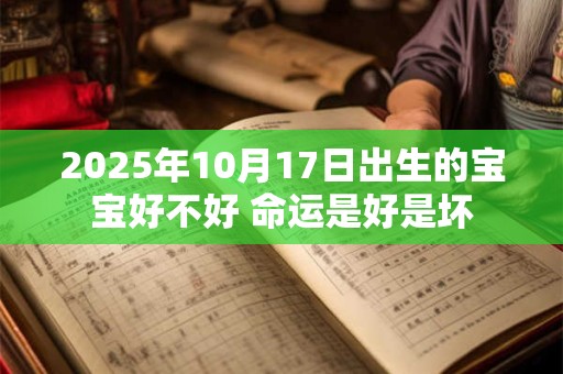 2025年10月17日出生的宝宝好不好 命运是好是坏